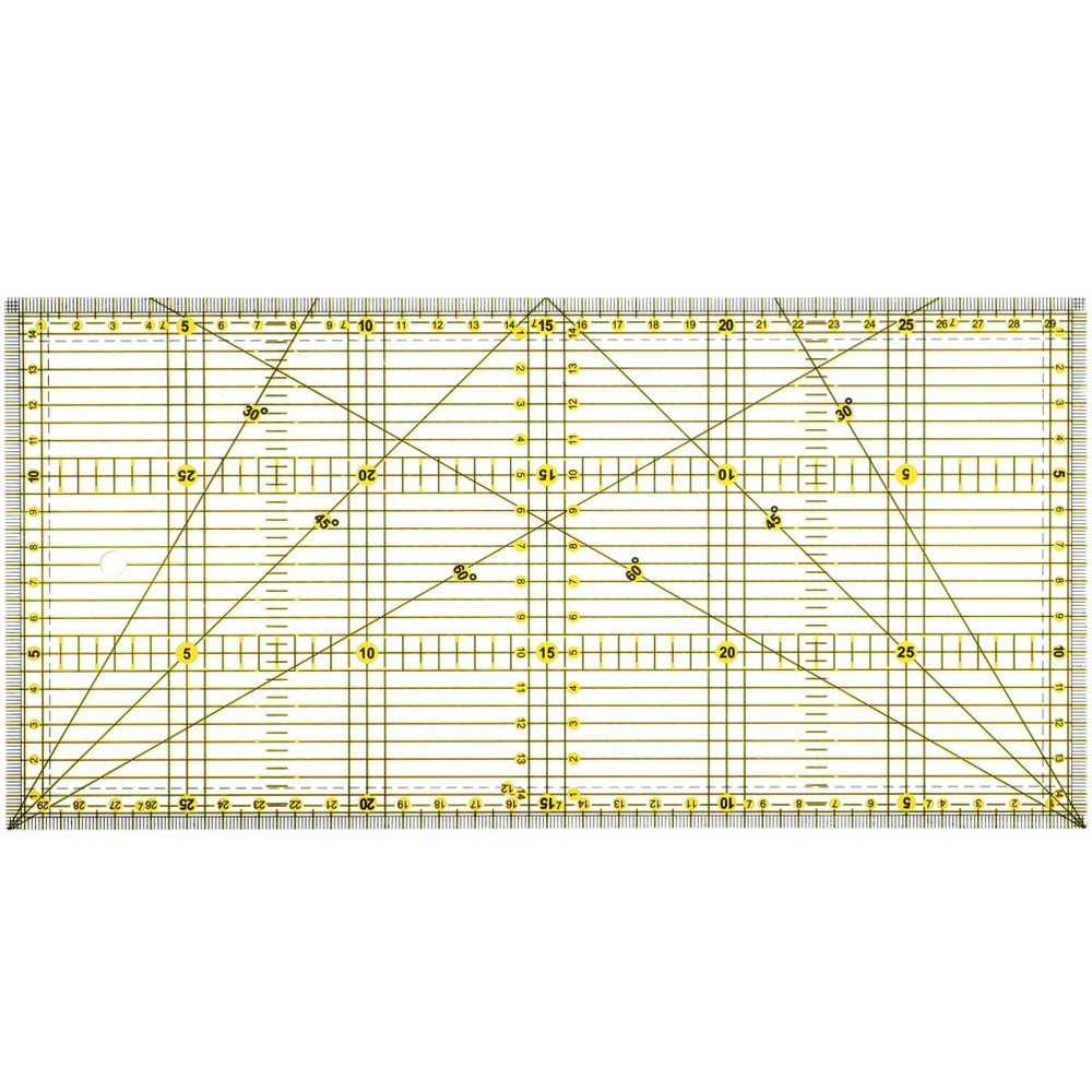 Slotted Quilting Ruler Patchwork Quarter Fabric Cutting Template