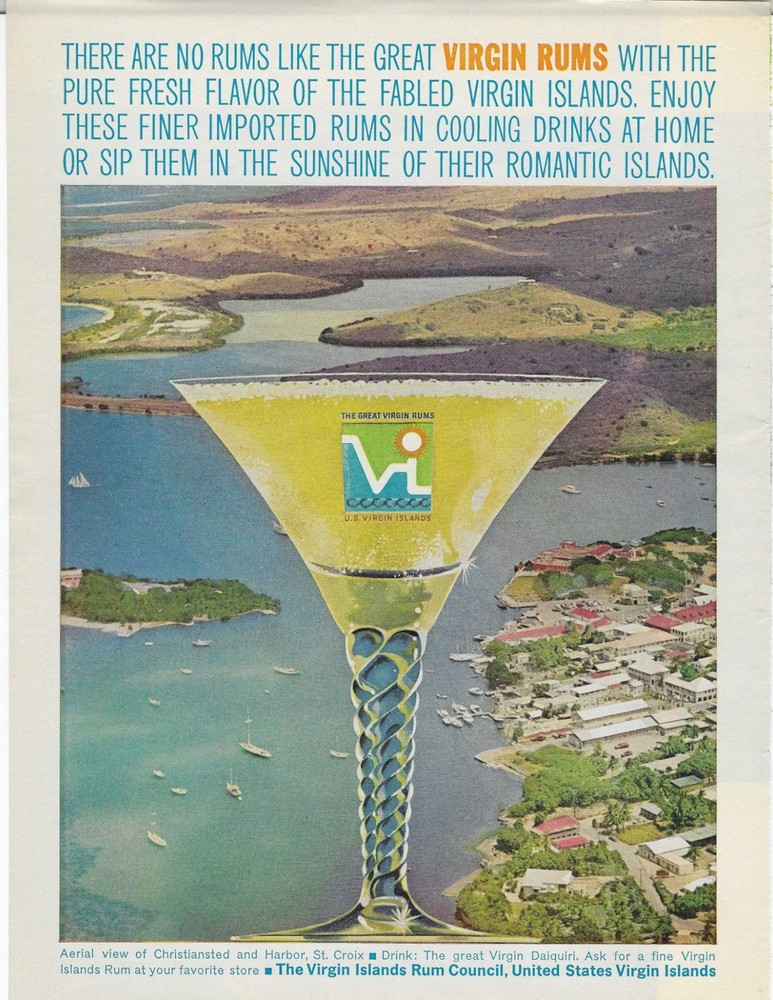 VIRGIN RUMS ORIGINAL PRINT AD