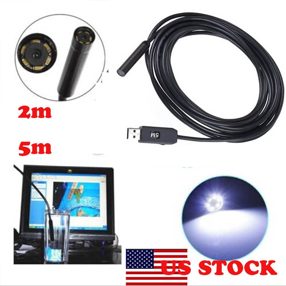 Waterproof Endoscope Borescope Inspection Camera Tool Kit for Android Phone Car