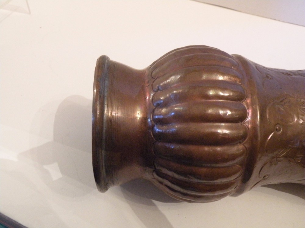 ALT119 MIDDLE EASTERN COPPER JUG EWER 7" HIGH