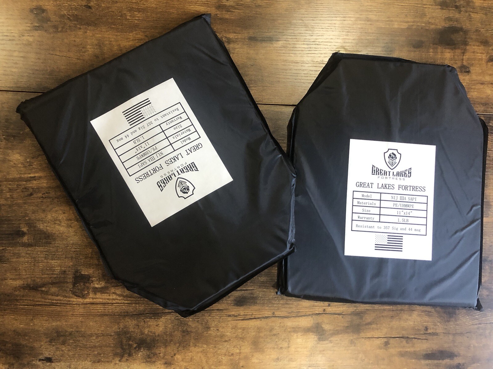 Level IIIA 3A Soft Bulletproof Body Armor Plates PAIR 11x14 Ultra Light Inserts