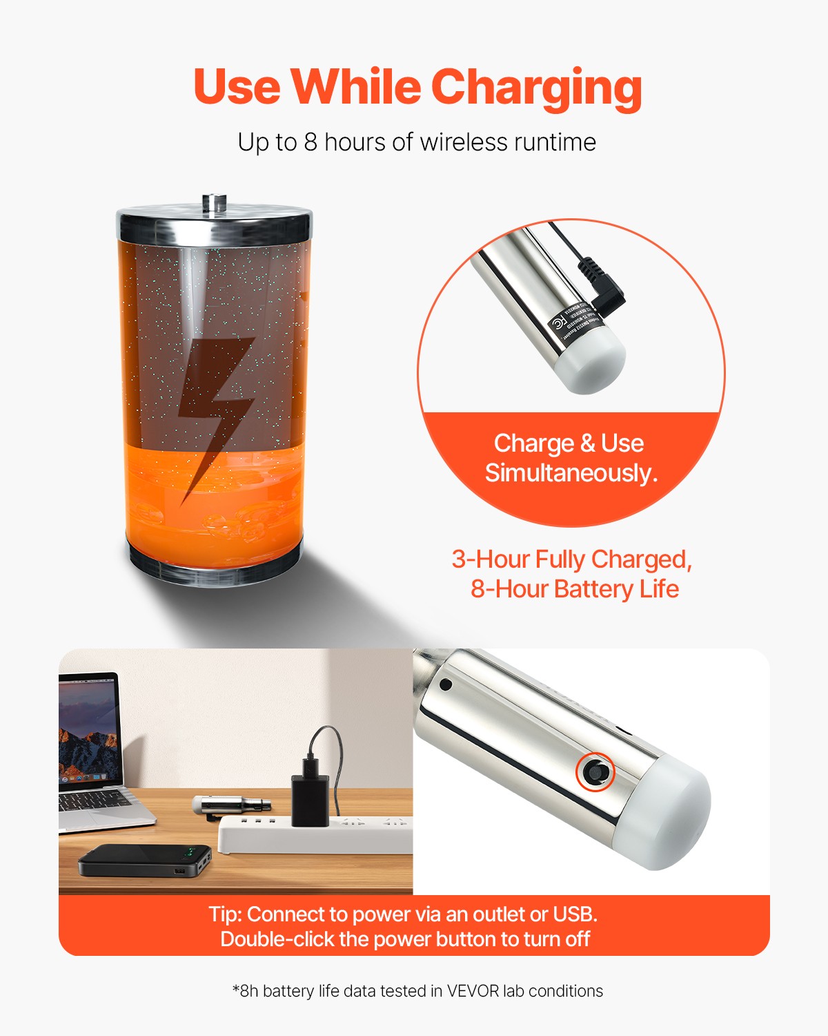 VEVOR DMX Wireless Receiver Transmitter Rechargeable Battery Stage Light 4 PCs