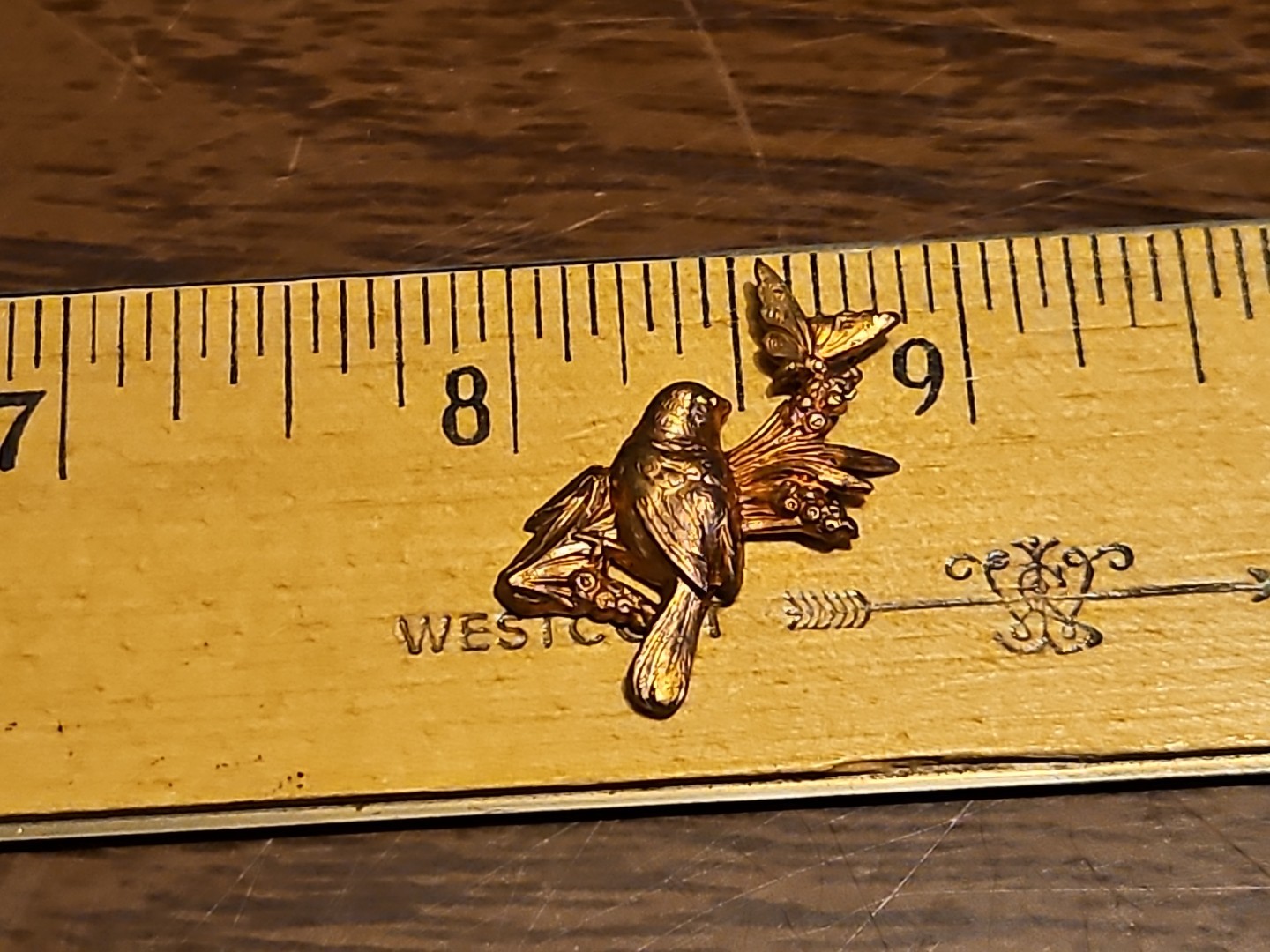 Lot Of 10 Birds On Branch France Vintage 60s Brass Stampings Findings Jewelry