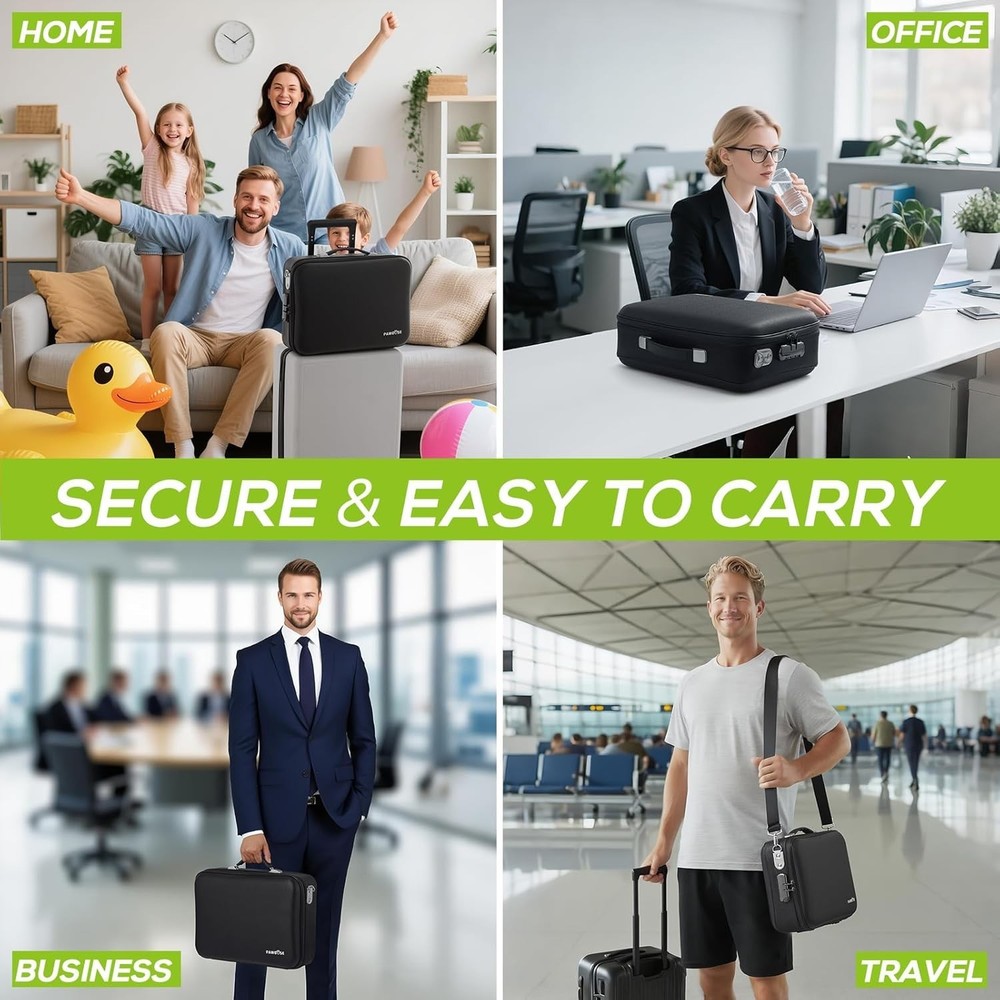 Fireproof Document Home Safe with Combination Lock, XL Hard Fireproof box