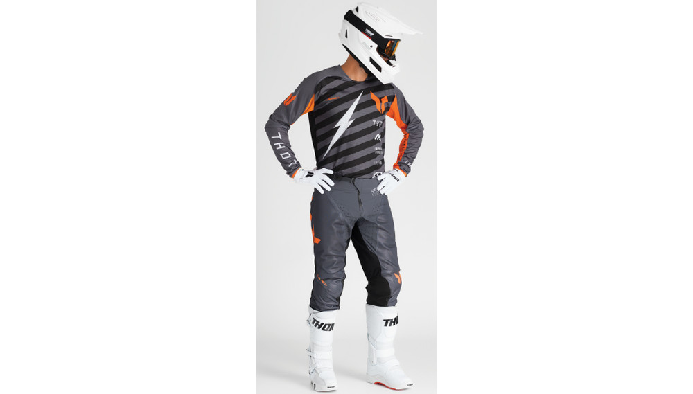 NEW THOR 29108292 LAUNCHMODE VENTED Raid Jersey - Charcoal/Black - Large