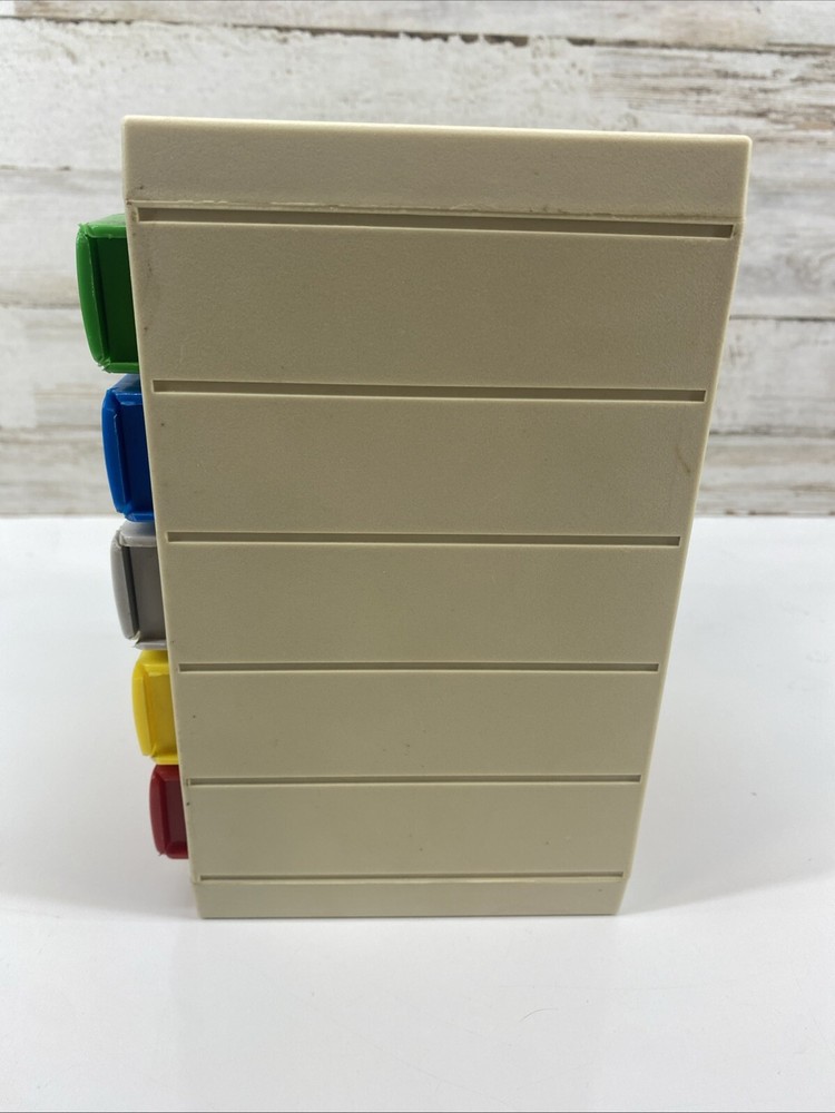 Vertical 3.5 Floppy Holder SRW Stand Tower Multicolor ComPaks Blank Labels Vtg
