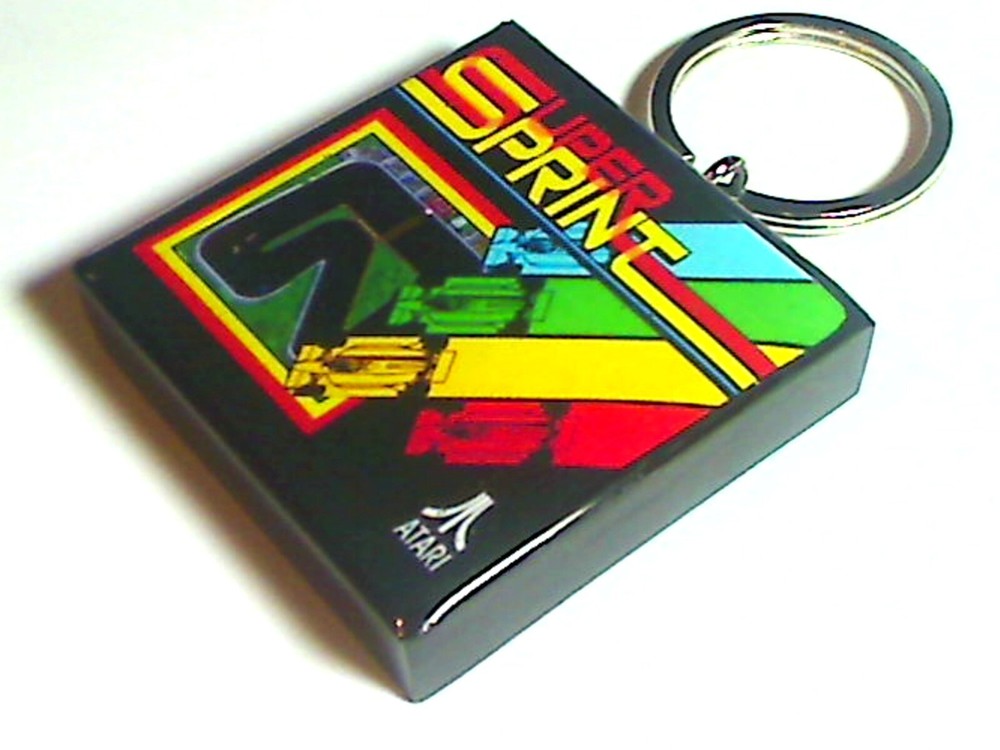 Super Sprint Arcade Coin Door accessory Keychain