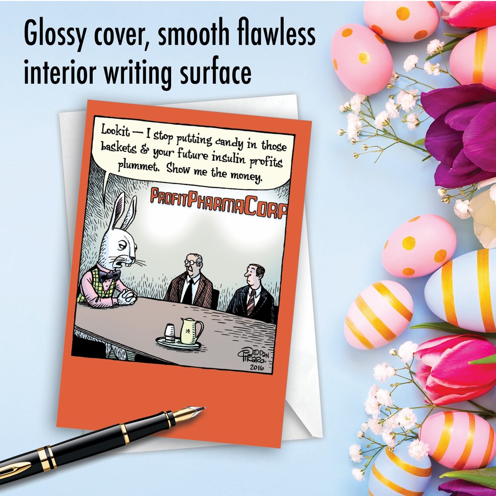 1 Funny Easter Card with Envelope - Blackmail Bunny C3548EAG