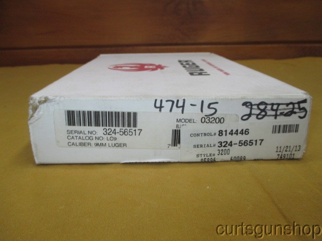 Ruger Model LC9 Semi Auto 9mm Pistol Box Only