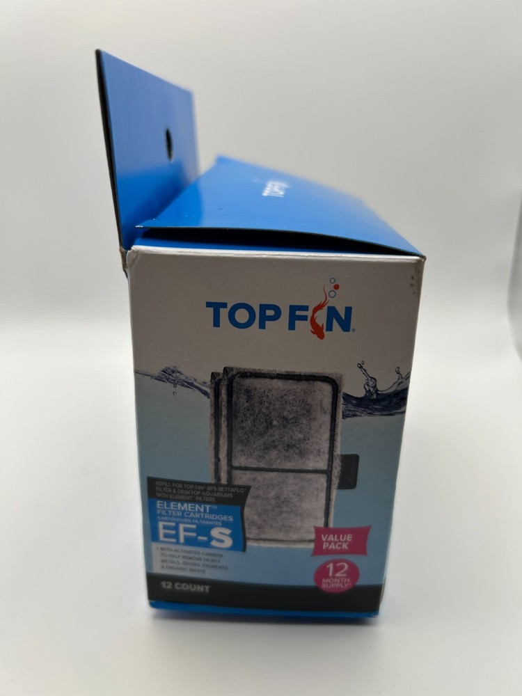 Top Fin Element Filter Cartridges EF-S 11 Pack Activated Carbon Aquarium Fish