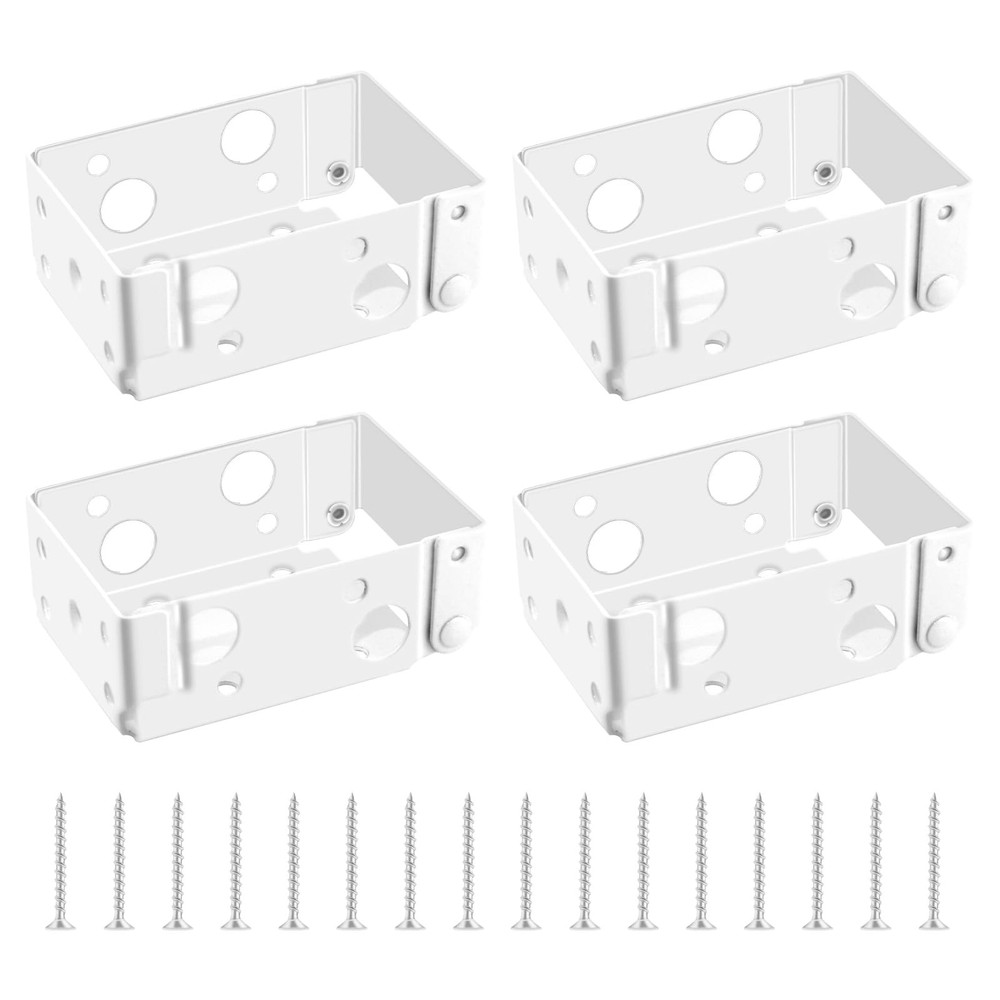 4 PCS Blind Brackets, 2 Inch Metal Window Blind Brackets, Window Blinds Headr...