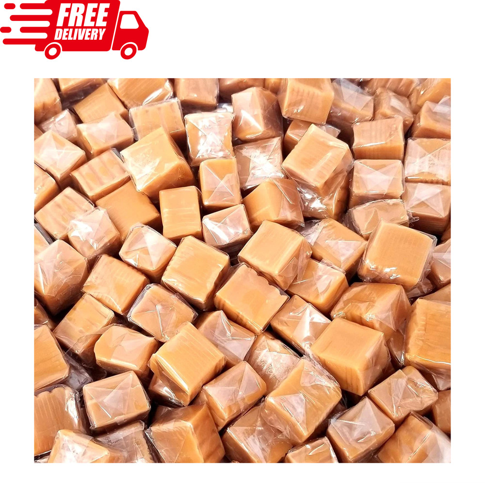 Caramel Cubes Candy - 4 Pound Bulk Pack (About 300 Count) - Classic Chewy Squ...