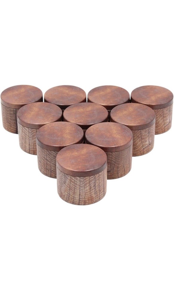 Candle Jars 12pcs 8oz Maple Leaf Pattern Red Wood Grain Empty Candle Can Box Set