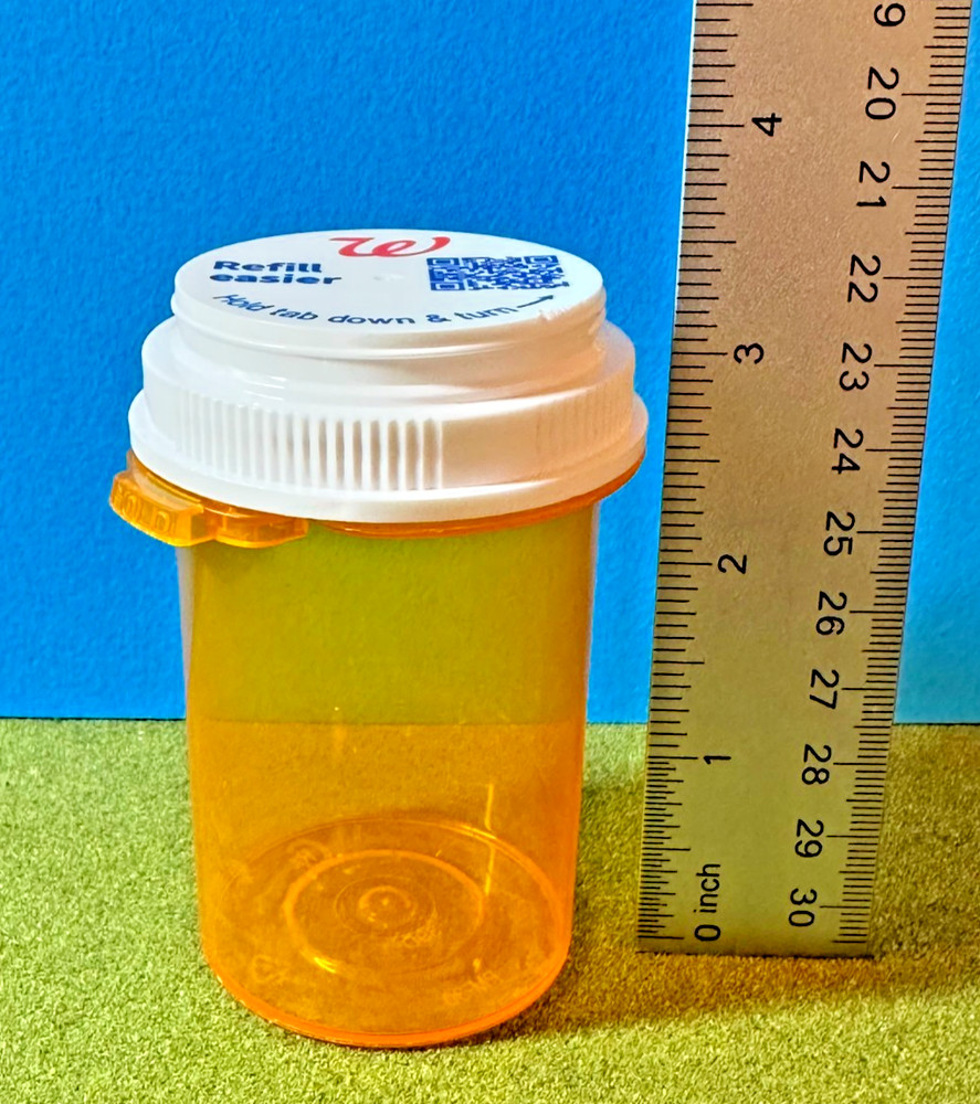 Polystyrene Plastic Jar, 1-7/8" Diameter, 2-3/4" Height, Locking Cap, #21426