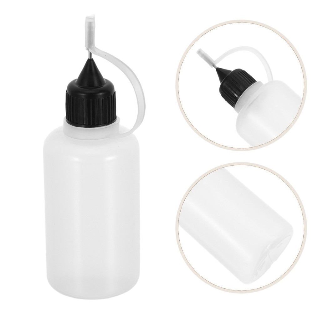 5 Pcs Dispensing and Bottling Needle Tip Glue Bottle Empty Applicator