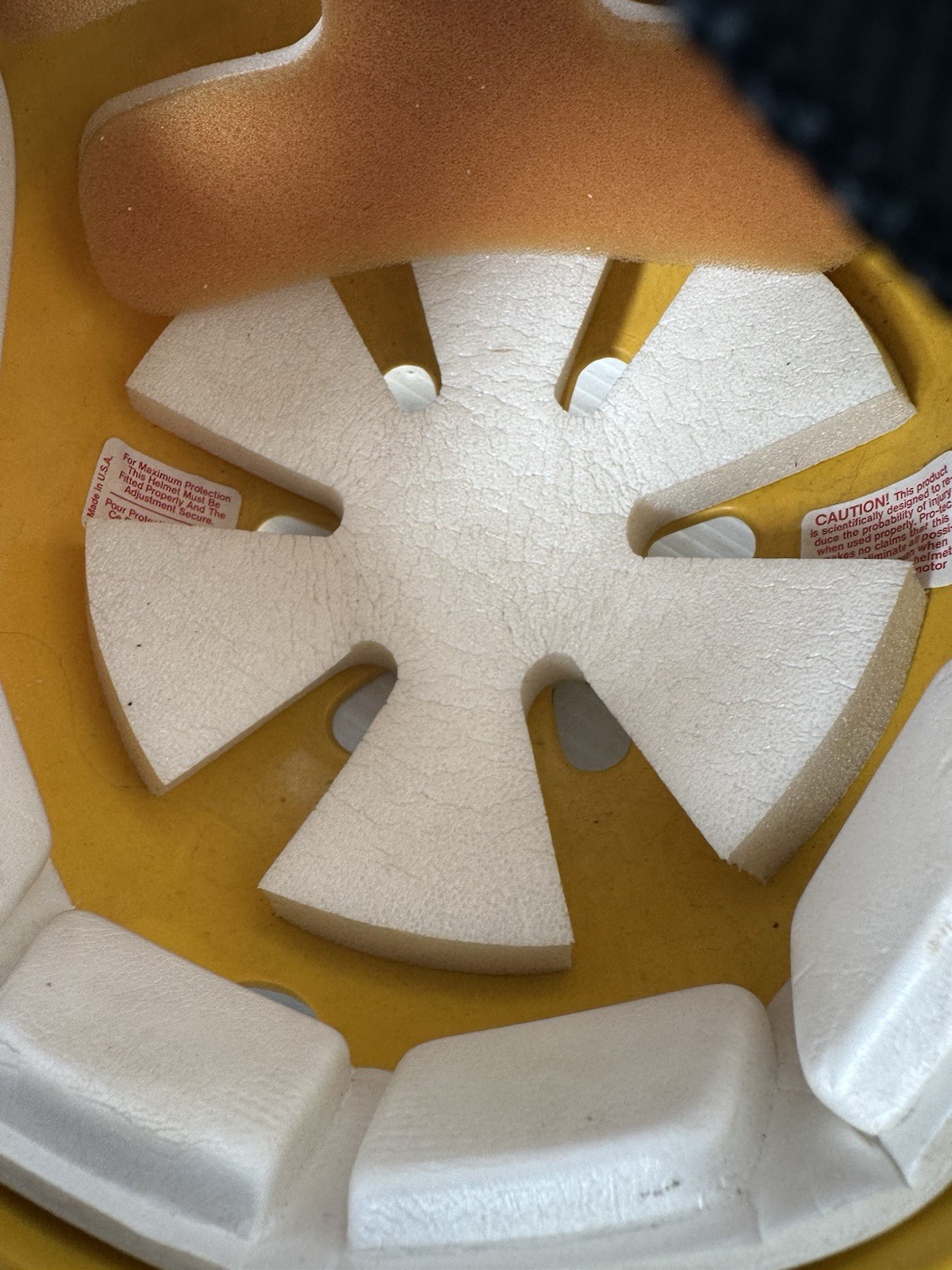 Vintage 1980s Pro-Tec Skateboard Helmet BMX Yellow Made in USA L XL Set Of 2