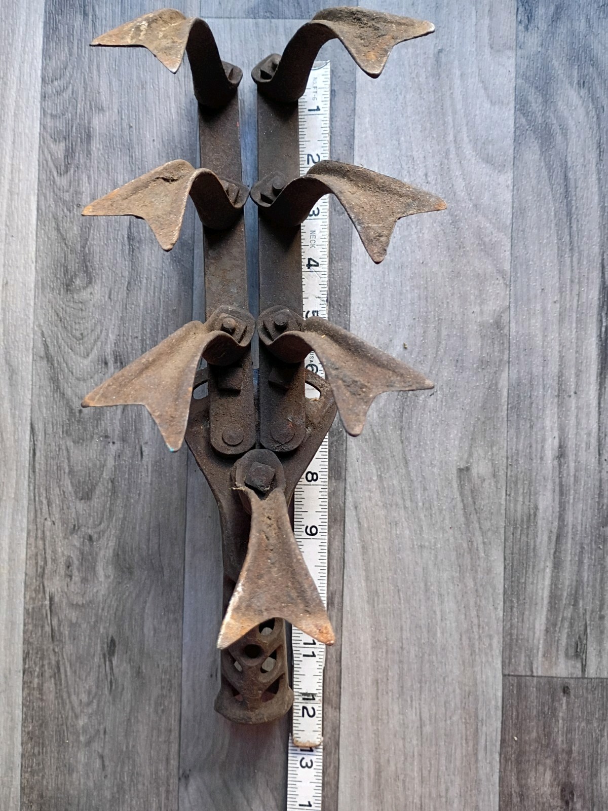 7 Tine Farm Cultivator Rake Adjustable Garden Hand Tiller Heavy Duty Vintage