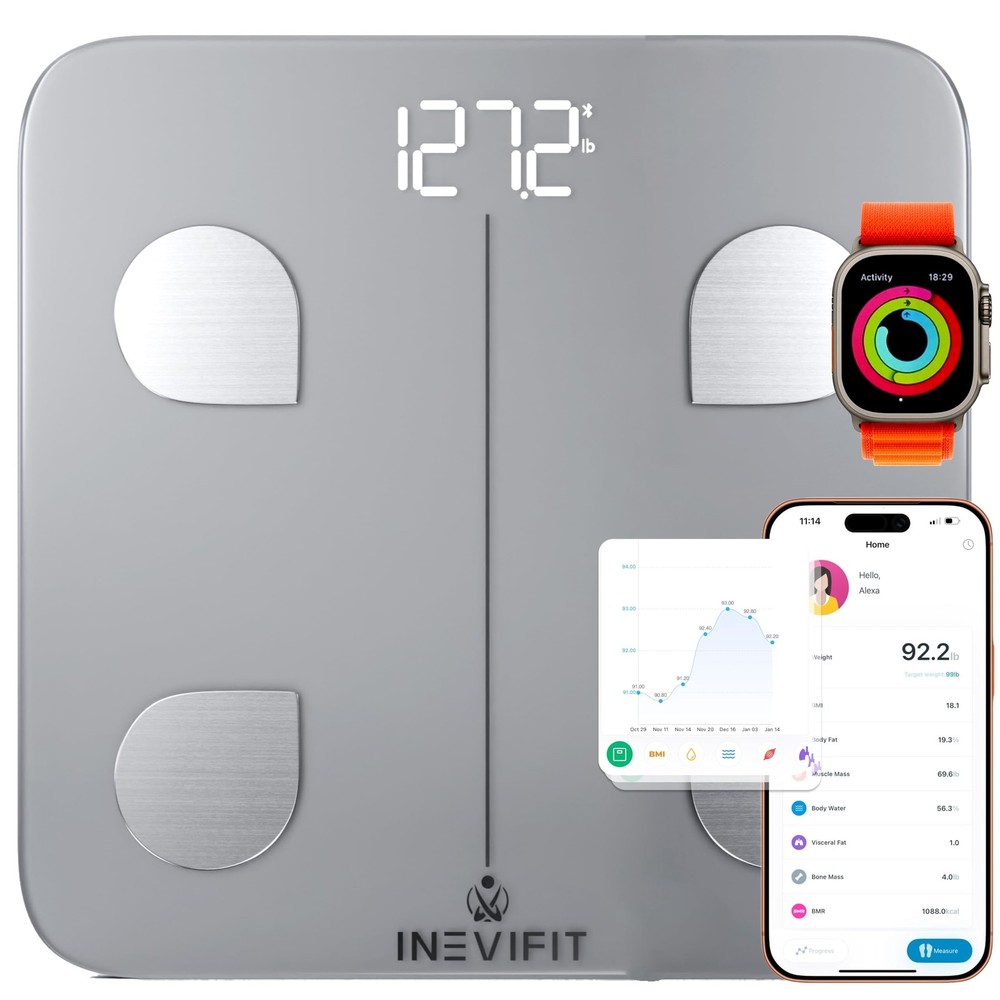 Smart Body Fat Scale, Highly Accurate Bluetooth Digital Bathroom Body Composi...