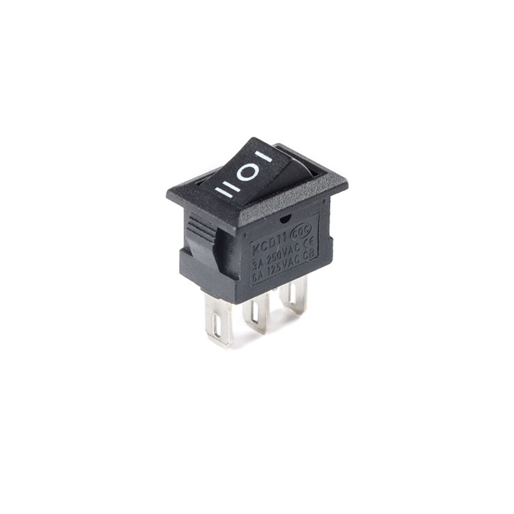 Micro Rocker Switch Latching Rectangular 3A 250V ON OFF 15 x 10mm 2/3 Position