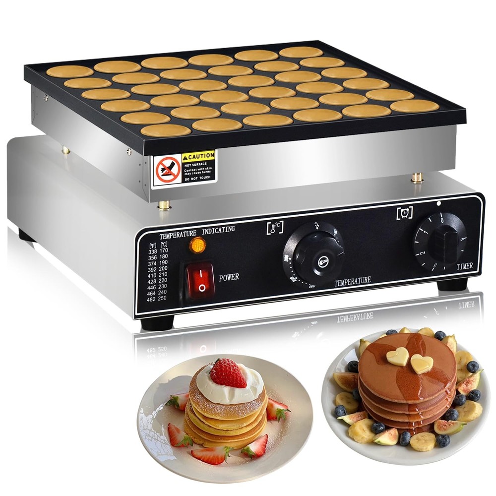 110V Commercial Mini Dutch Pancake Maker,36PCS Mini Pancake Maker Machine,Dut...