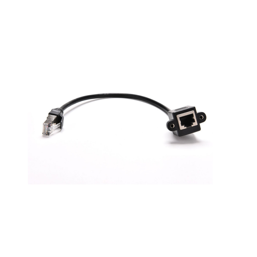 RJ45 M to F Screw Panel Mount Ethernet Cable LAN Network Extension Cable cc