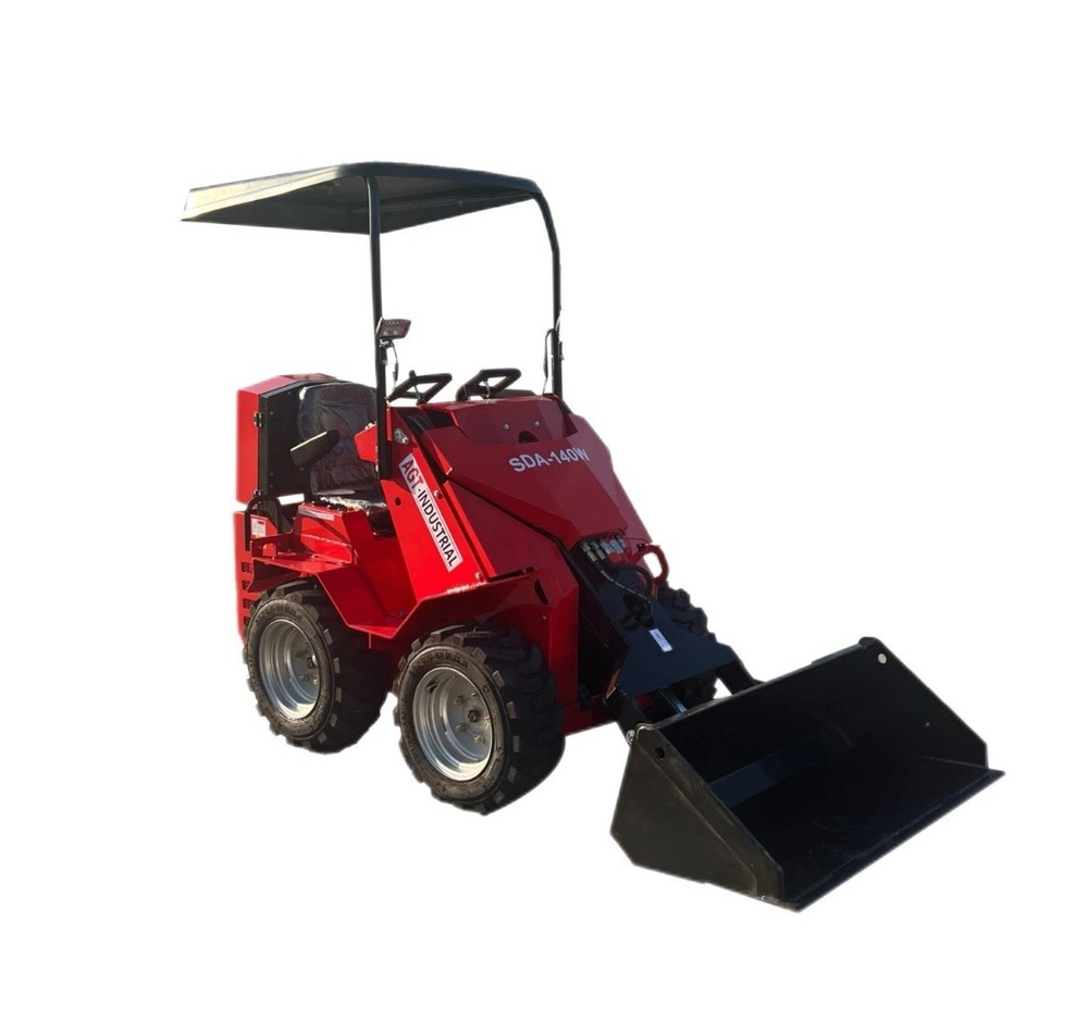 AGT 0.8Ton Ride-on Mini Skid Steer Wheeled Loader 13.5HP RATO Gasoline Engine