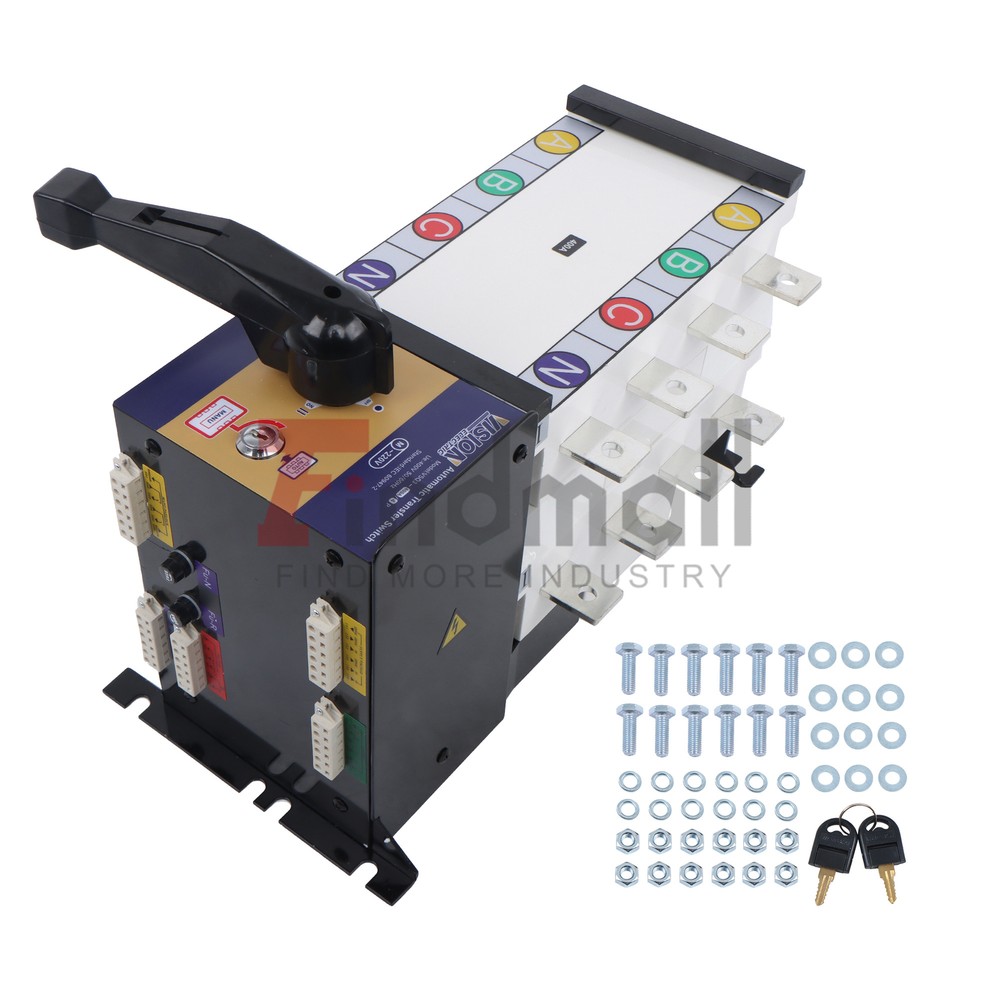 ATS 400A 4P 110/220V Grid to AC Generator Industrial Automatic Transfer Switch