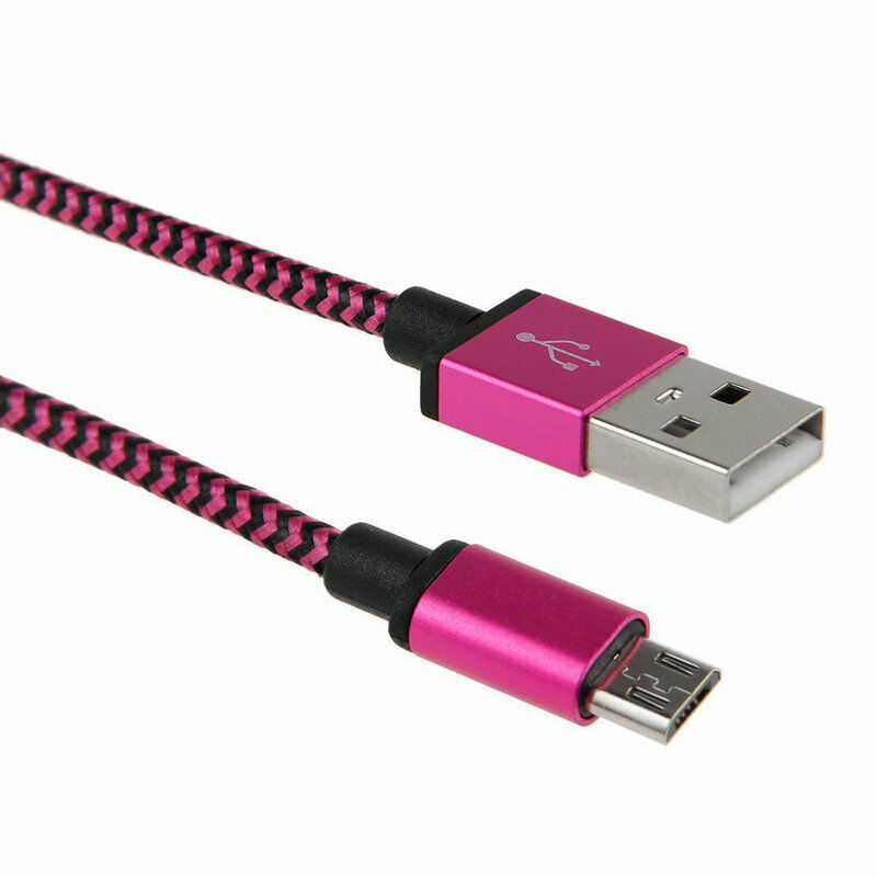 10ft Braided Micro USB Data&Sync Charger Cable For Android Phone HTC Samsung US
