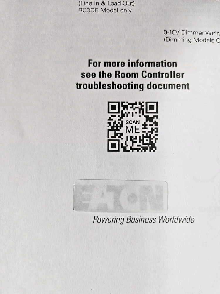 Cooper - RC3-PL Room Controller PL 3 Zone Switching (1ea New)