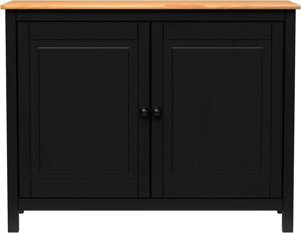 Solid Wood Sideboard Buffet Cabinet with Doors - Adjustable Shelves