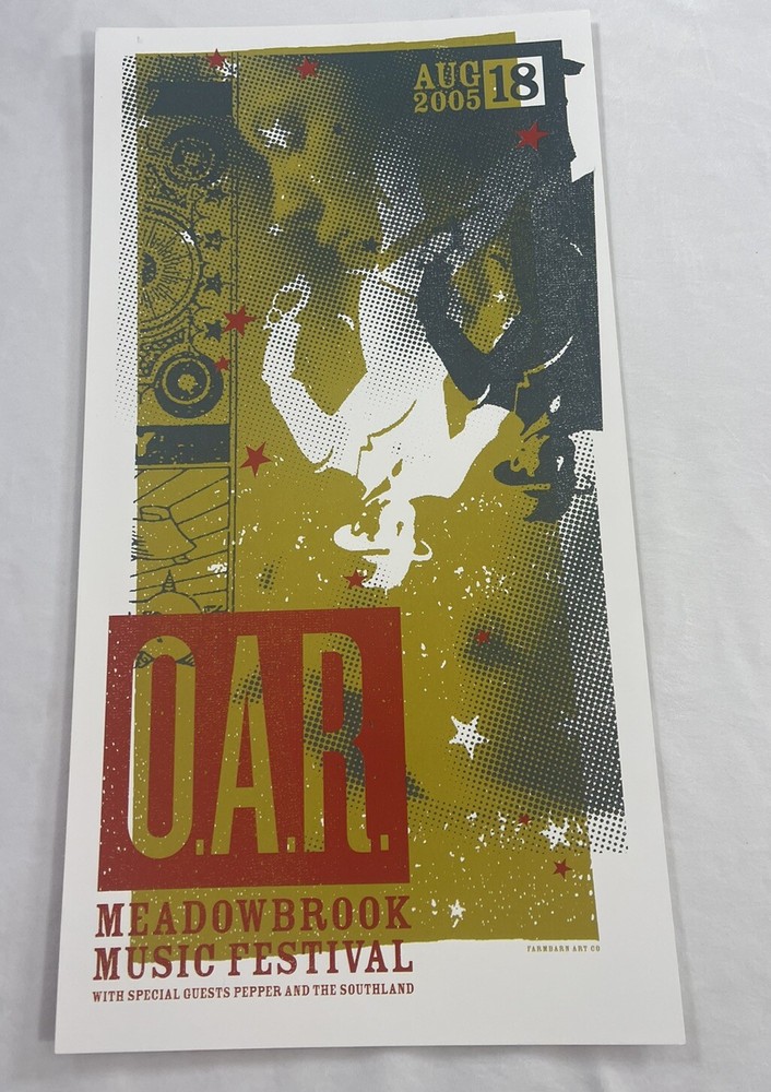 O.A.R. OAR MEADOWBROOK MUSIC FESTIVAL 2005 GIG POSTER 10x19” Concert Live Show