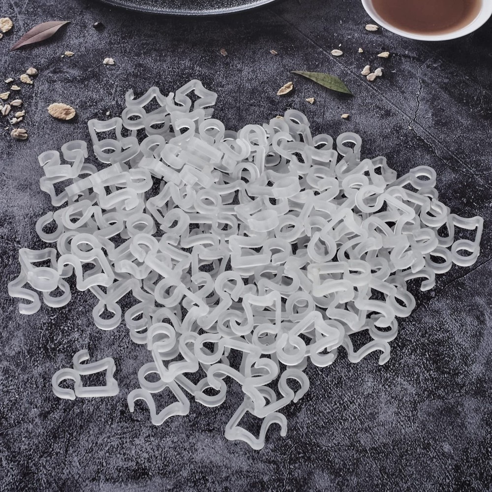 AccEncyc 100 Pcs Outdoor Light Clips Hooks for 100Pcs Clear, Clear