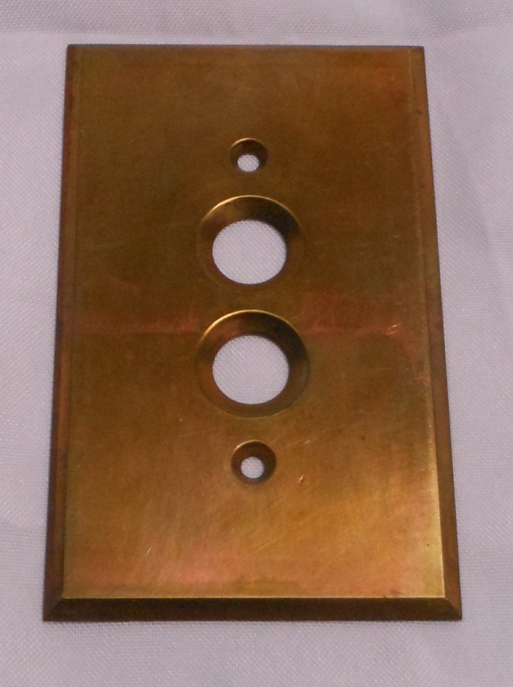 Arrow Push Button Single Light Switch Cover Plate Solid Brass 4.5" H x 2.75" W