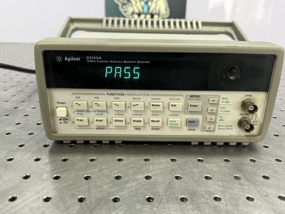 Agilent 33120A 15MHz Function Arbitrary Waveform Generator Tested Knob Missing