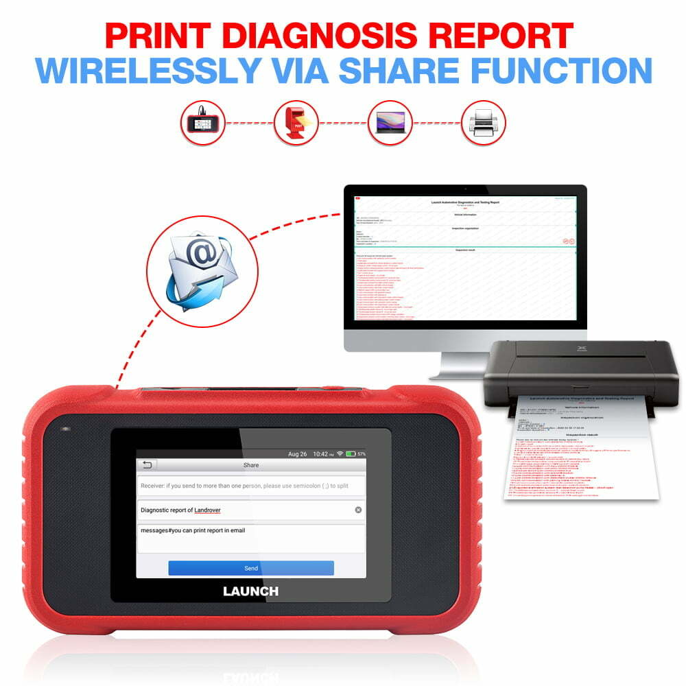 LAUNCH CRP123E Elite Car OBD2 Scanner Code Reader Engine ABS SRS Diagnostic Tool