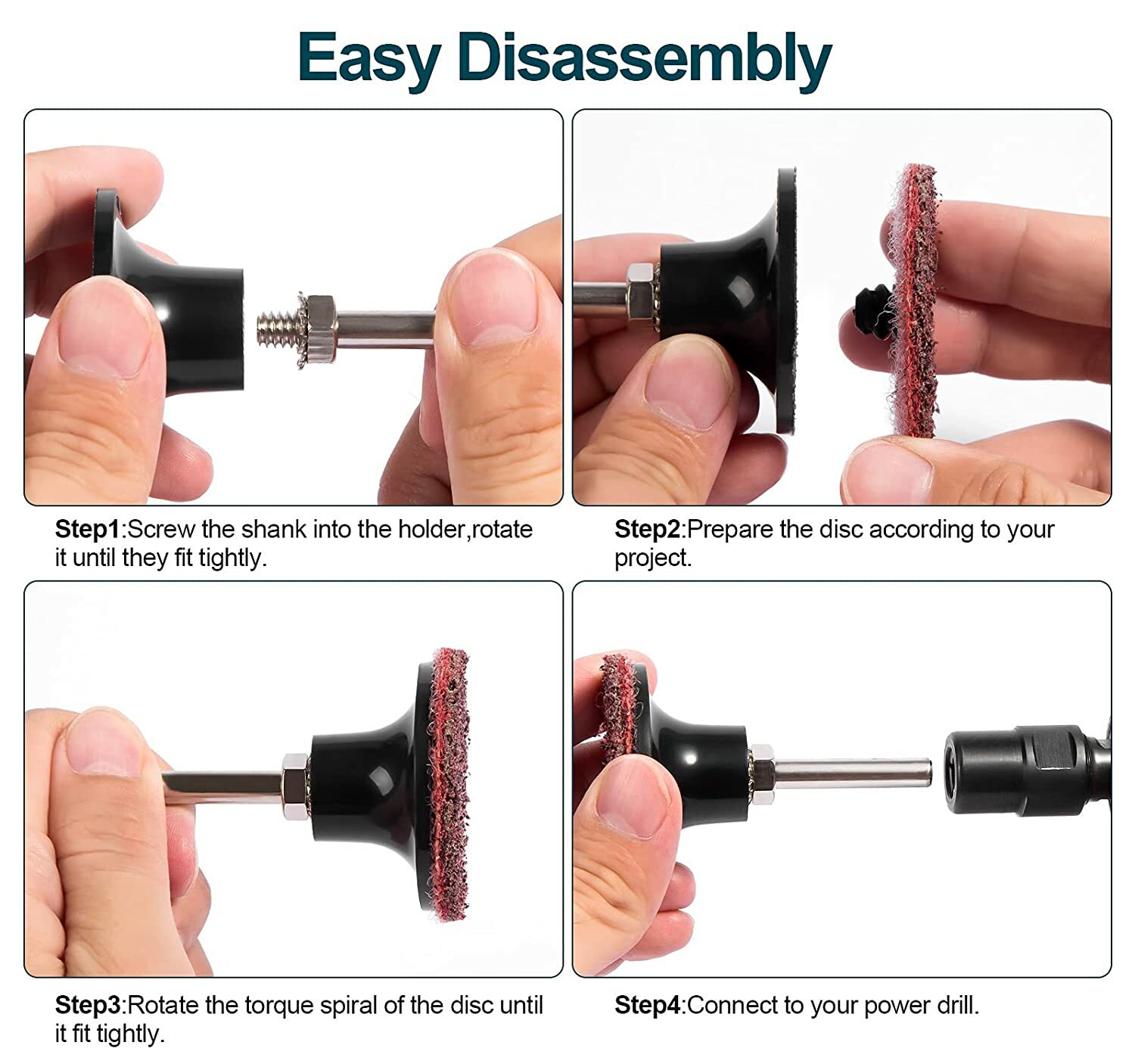 25x 3 inch Coarse Surface Conditioning Disc Roll Lock Quick Change Sanding Discs