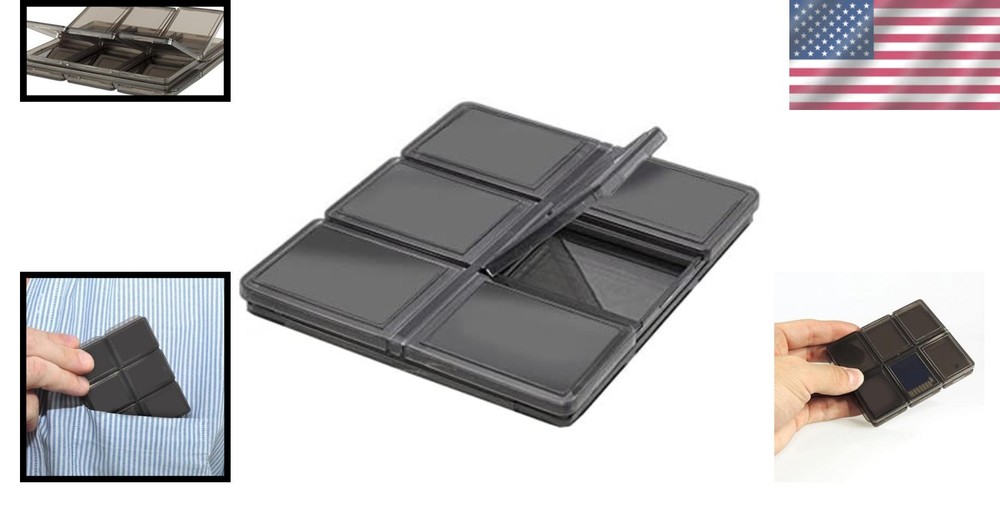 Compact 3 Pack SD Memory Card Cases - Hard Plastic, Lightweight & Functional