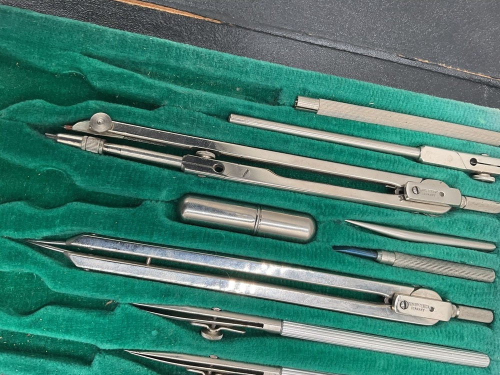 Vintage Sears Roebuck Precision Drafting Tool Set Germany As Is Incomplete