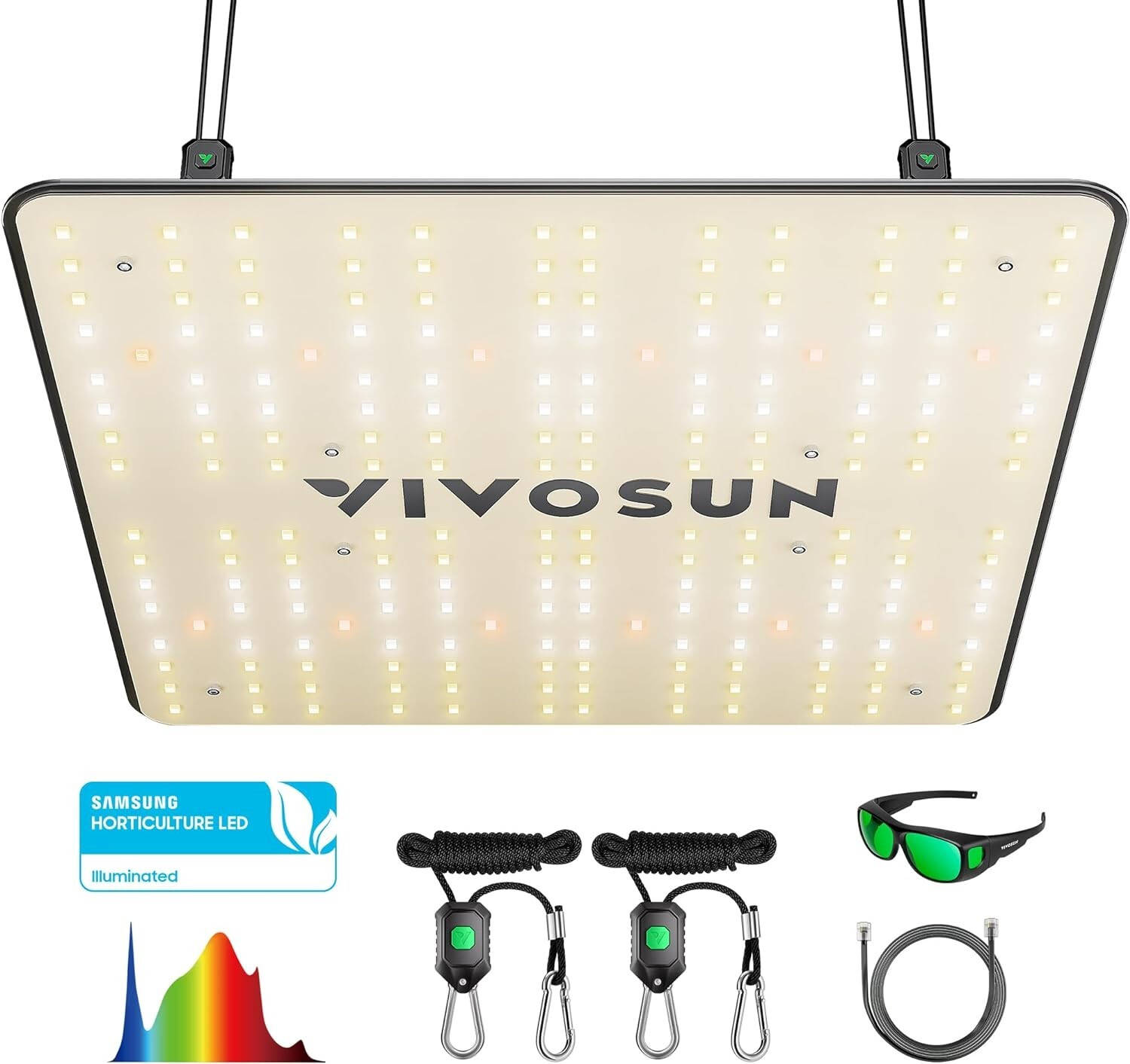 VIVOSUN 2.7x2.7 Complete Grow tent kit w/VS1000 Led Grow light inline duct fan 4
