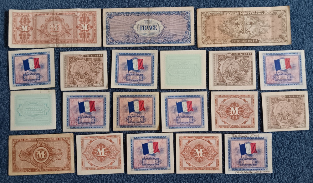 20 PIECES ALLIED MILITARY CURRENCY