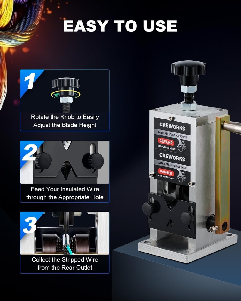 Manual Wire Stripper Machine,0.06"-1" Wire Stripping Machine,Wire Stripping Tool