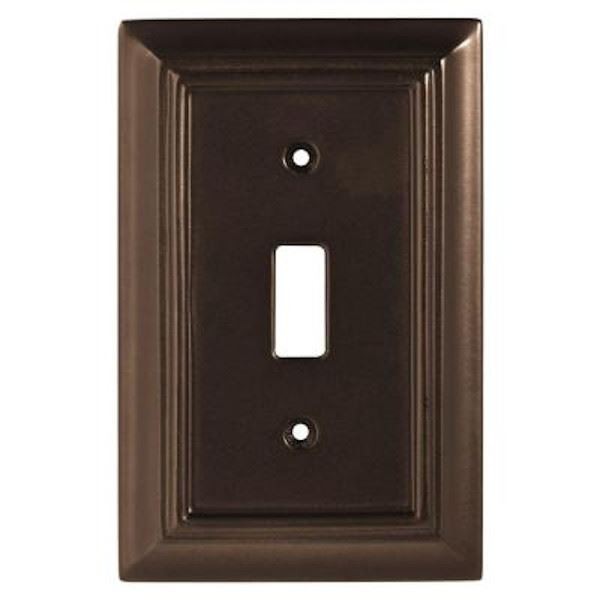 Brainerd - Architectural MDF Toggle Switch Wall Plate - Walnut