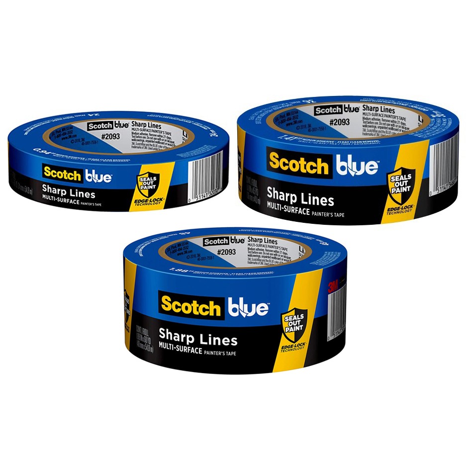 ScotchBlue Sharp Lines Painter's Tape (2093): 1.41 in. x 60 yds. (Blue) [8-pack]