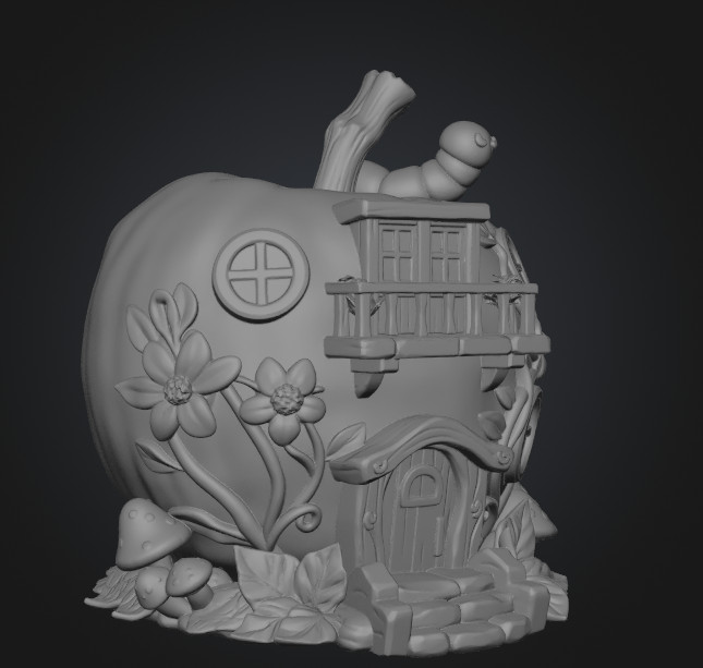 Enchanted Apple Cottage STL File 3D Printable
