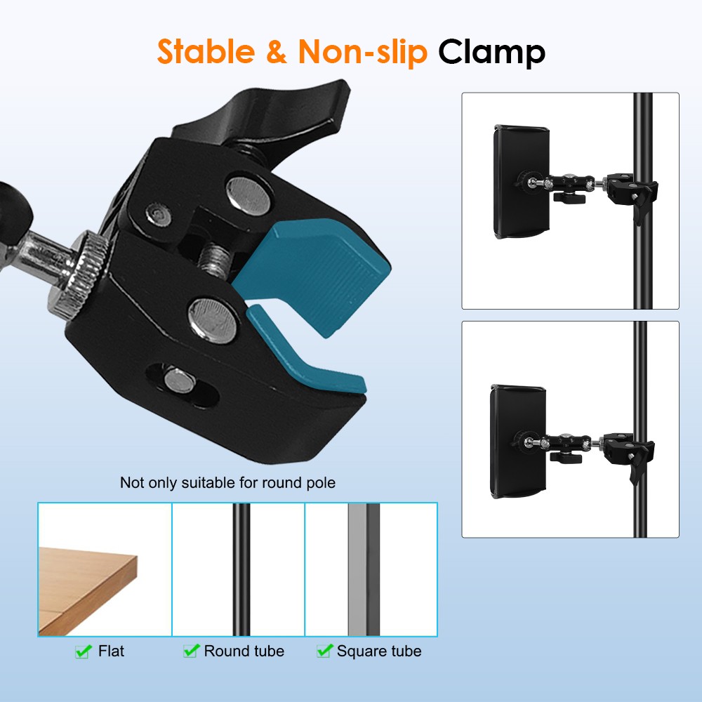 Microphone Stand Tablet Holder Bike Treadmill Mount for 4.7-12.9" iPad iPhone