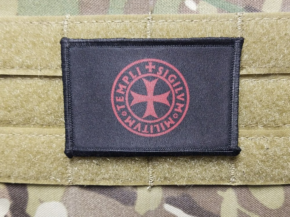 Templar Knight Symbol Tactical Military Hook Backed Patch Crusader