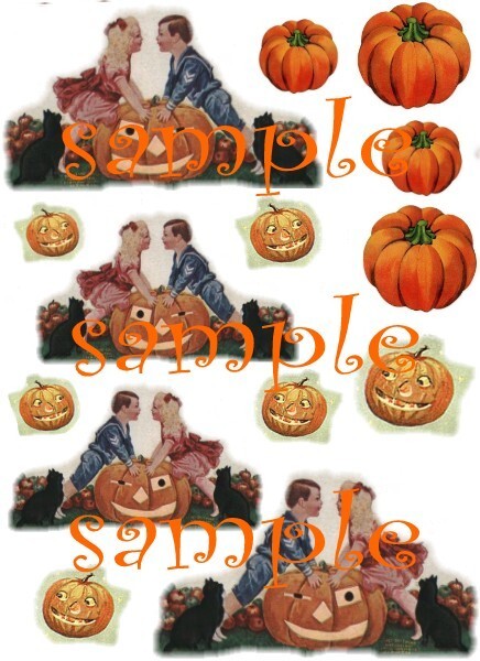 Halloween Kissing Couples Waterslide Decals