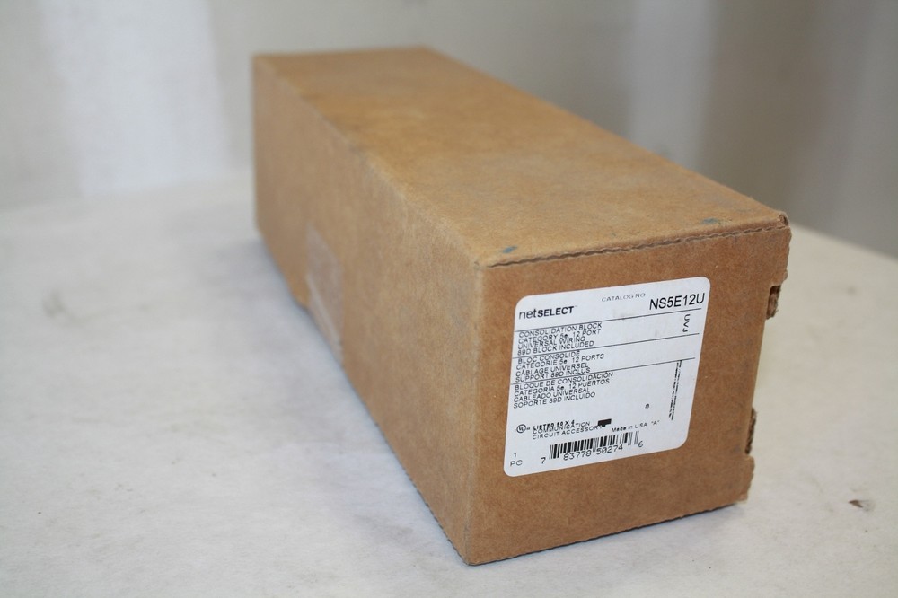 HUBBELL NETSELECT NS5E12U CONSOLIDATION BLOCK