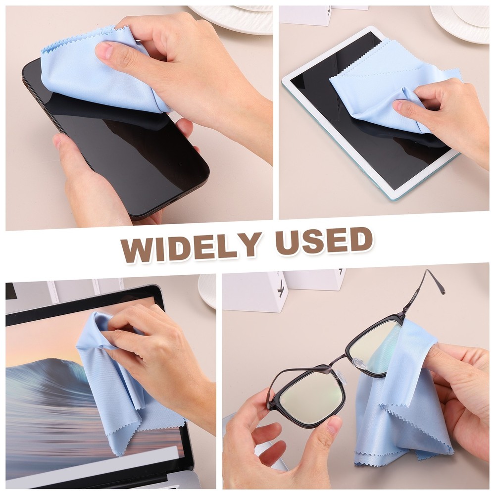 2 Pcs 16" x 16" Microfiber Record Cleaning Cloth Gray