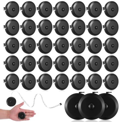 35 Pack 60" Soft Retractable Measuring Tapes - Double Sided Scale for Sewing, Cr
